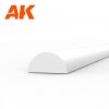 AK Interactive AK6553 HALF CANE 3.00 X 350MM – STYRENE HALF CANE – (3 UNITS)